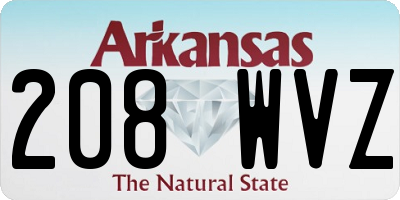 AR license plate 208WVZ