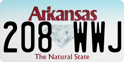 AR license plate 208WWJ