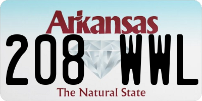 AR license plate 208WWL