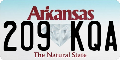 AR license plate 209KQA