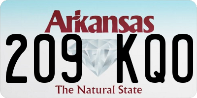 AR license plate 209KQO