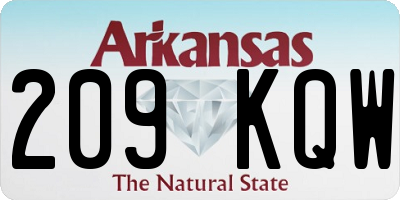 AR license plate 209KQW