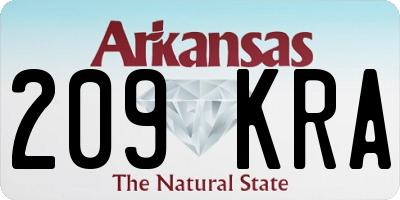 AR license plate 209KRA