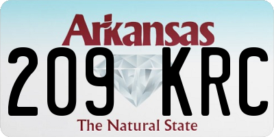 AR license plate 209KRC