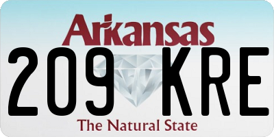 AR license plate 209KRE