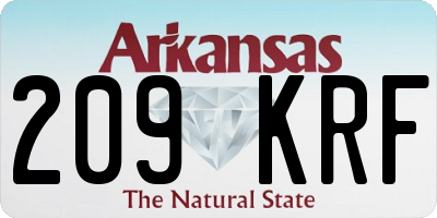 AR license plate 209KRF