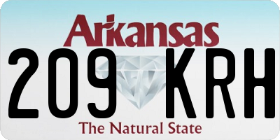 AR license plate 209KRH
