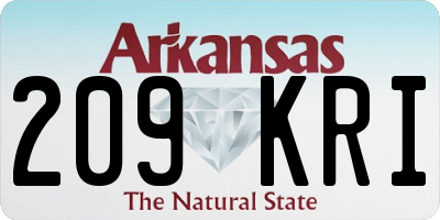 AR license plate 209KRI
