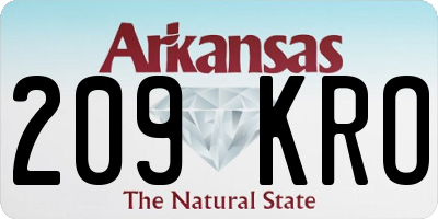 AR license plate 209KRO