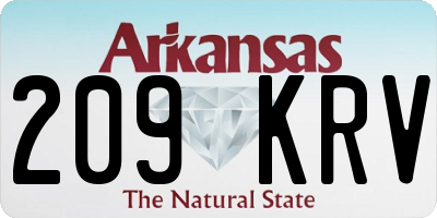 AR license plate 209KRV