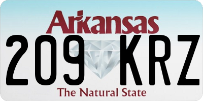 AR license plate 209KRZ