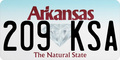 AR license plate 209KSA