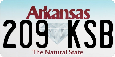 AR license plate 209KSB