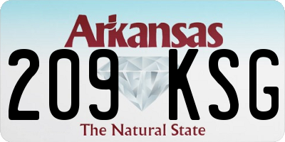 AR license plate 209KSG