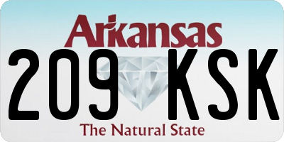 AR license plate 209KSK