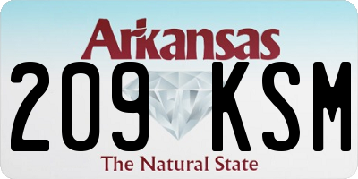 AR license plate 209KSM
