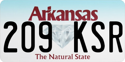 AR license plate 209KSR