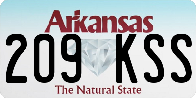 AR license plate 209KSS
