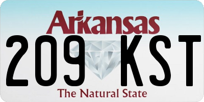 AR license plate 209KST