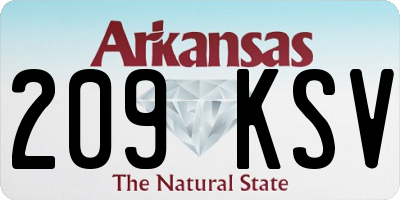 AR license plate 209KSV