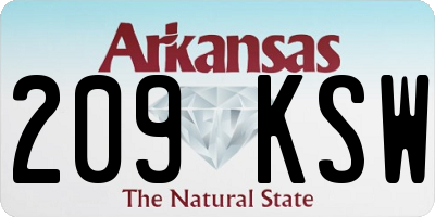 AR license plate 209KSW