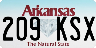 AR license plate 209KSX