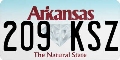 AR license plate 209KSZ