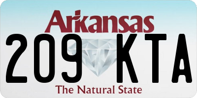 AR license plate 209KTA