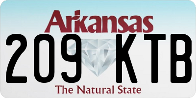 AR license plate 209KTB