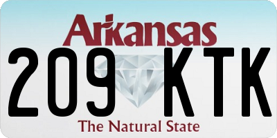 AR license plate 209KTK
