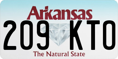 AR license plate 209KTO