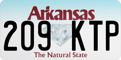 AR license plate 209KTP