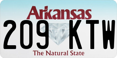 AR license plate 209KTW