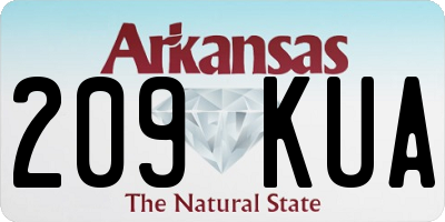 AR license plate 209KUA