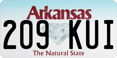 AR license plate 209KUI