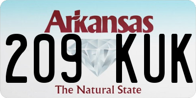 AR license plate 209KUK
