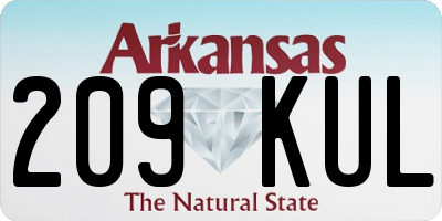 AR license plate 209KUL