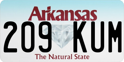 AR license plate 209KUM