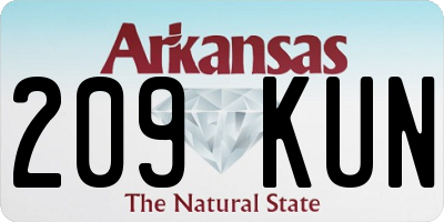 AR license plate 209KUN