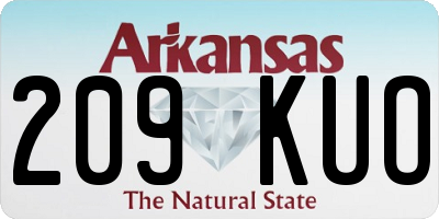 AR license plate 209KUO