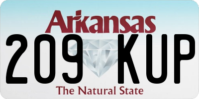 AR license plate 209KUP