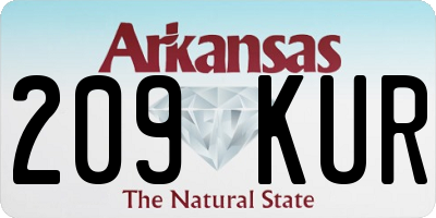 AR license plate 209KUR