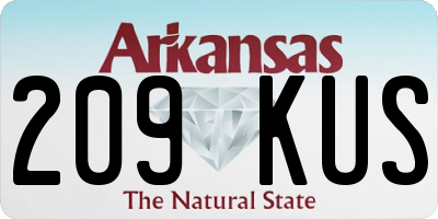 AR license plate 209KUS