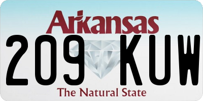 AR license plate 209KUW