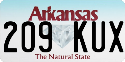 AR license plate 209KUX
