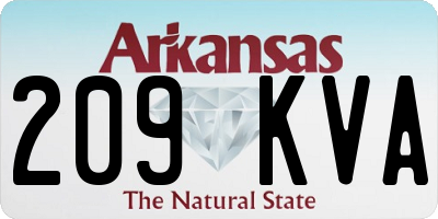 AR license plate 209KVA