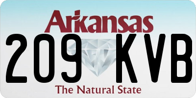 AR license plate 209KVB