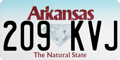 AR license plate 209KVJ
