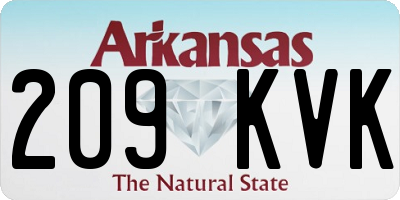 AR license plate 209KVK