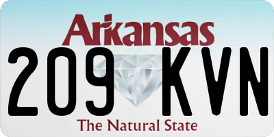 AR license plate 209KVN